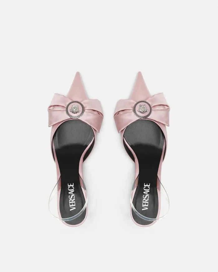 Alia Slingback Pumps 45 Mm Light Pink Women Versace Pumps and Slingbacks