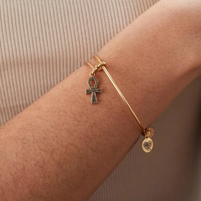 Ankh Charm Bangle Bracelet Rafaelian Silver Women Alex And Ani Spiritual Religious Ankh Charm Bangle Bracelet Rafaelian Silver Women Alex And Ani Spiritual Religious