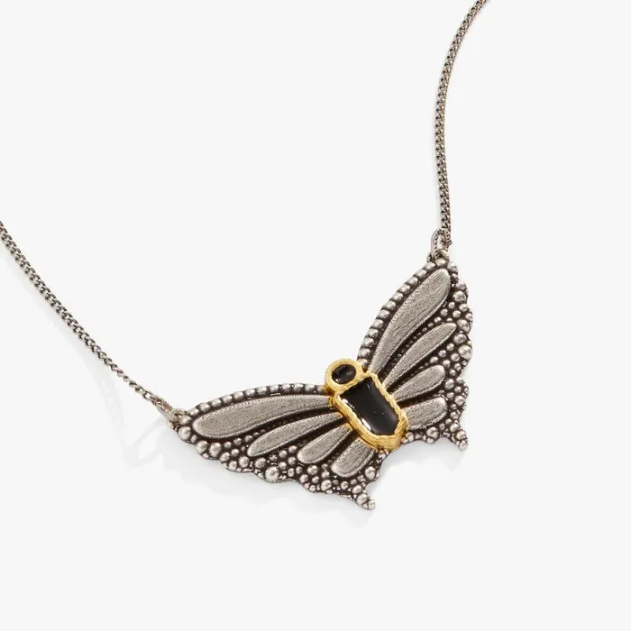 Antique Butterfly Necklace Two Tone Women Alex And Ani Butterfly