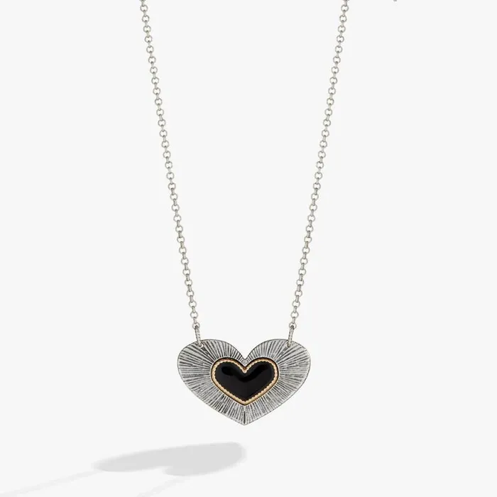 Antique Heart Necklace Two Tone Women Alex And Ani Sympathy In Memory