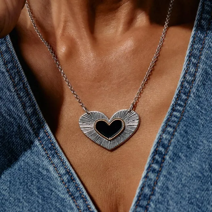 Antique Heart Necklace Two Tone Women Alex And Ani Sympathy In Memory