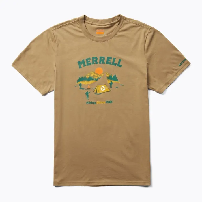 Arched Camp Tee Sepia Tint Men Merrell Tops