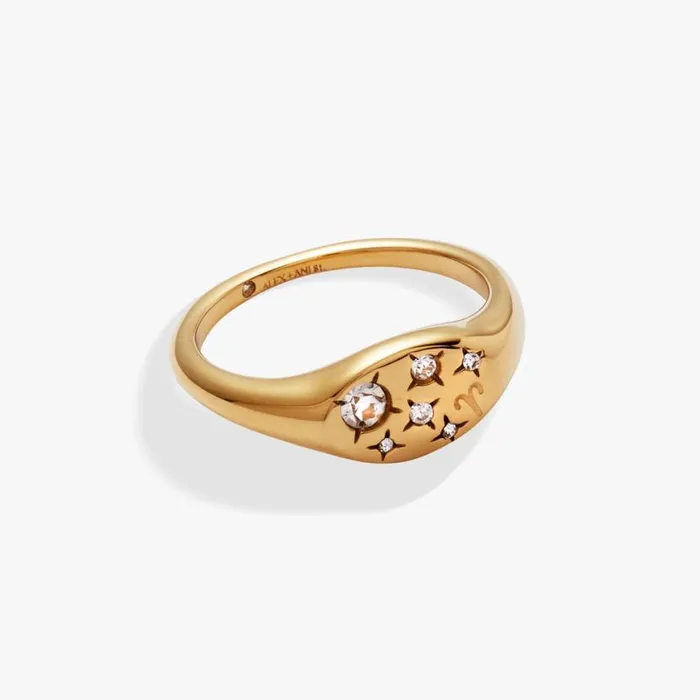 Aries Zodiac Ring Stainless Steel Gold Women Alex And Ani Birthday