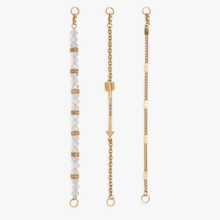 Arrow Stranded Bracelet Set Stainless Steel Gold Women Alex And Ani Fine Jewelry Arrow Stranded Bracelet Set Stainless Steel Gold Women Alex And Ani Fine Jewelry