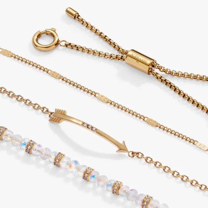Arrow Stranded Bracelet Set Stainless Steel Gold Women Alex And Ani Fine Jewelry Arrow Stranded Bracelet Set Stainless Steel Gold Women Alex And Ani Fine Jewelry
