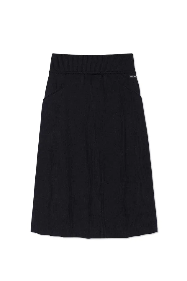 Artigues Wool Skirt With Pockets And Back Slit Navy Women Saint James Dresses Skirts and Pants