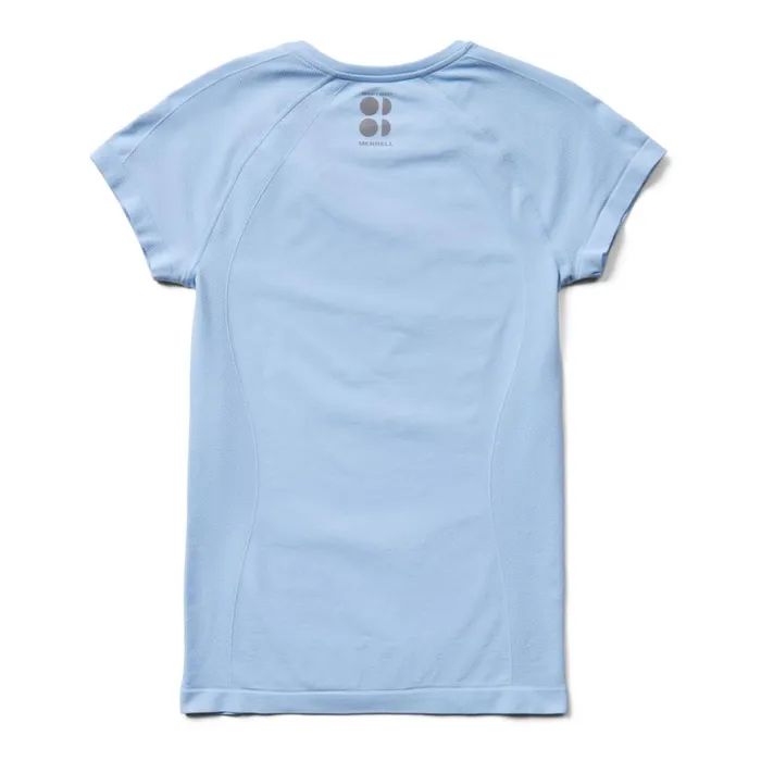 Ascend Athlete Seamless Workout TShirt X Sweaty Betty Breeze Blue Women Merrell Tops