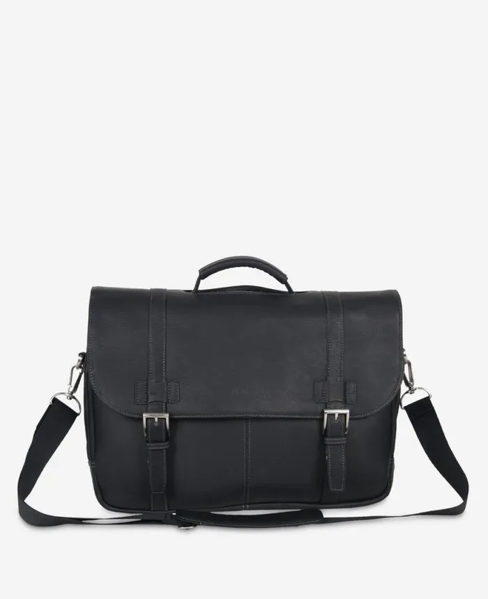 Bags and Belts Men Kenneth Cole Leather 156Inch Double Compartment Flapover Computer Bag Black Bags and Belts Men Kenneth Cole Leather 156Inch Double Compartment Flapover Computer Bag Black