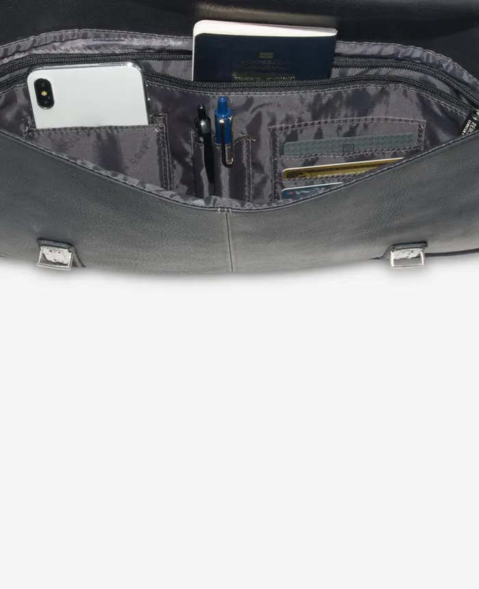 Bags and Belts Men Kenneth Cole Leather 156Inch Double Compartment Flapover Computer Bag Black Bags and Belts Men Kenneth Cole Leather 156Inch Double Compartment Flapover Computer Bag Black