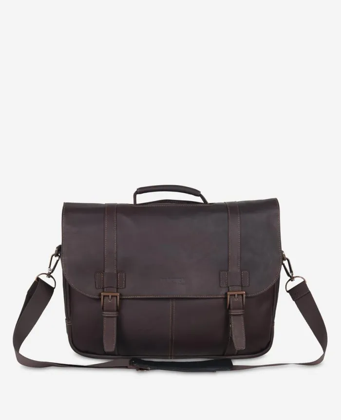 Bags and Belts Men Kenneth Cole Leather 156Inch Double Compartment Flapover Computer Bag Brown Bags and Belts Men Kenneth Cole Leather 156Inch Double Compartment Flapover Computer Bag Brown