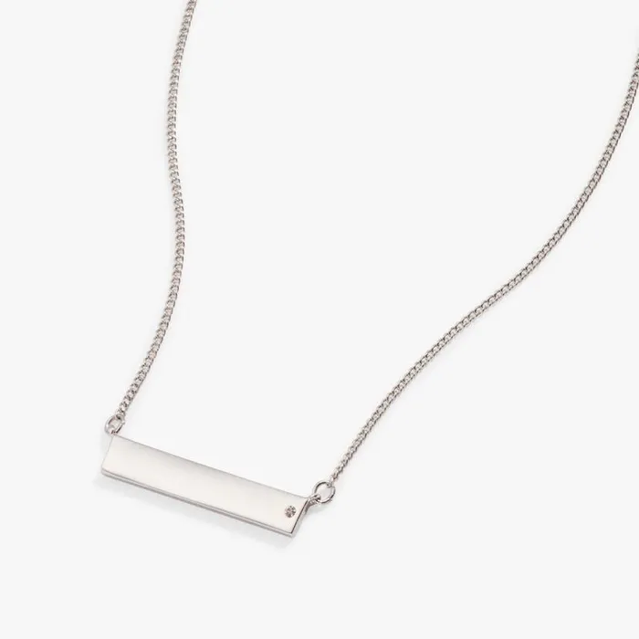 Bar Necklace With Crystal Accent Silver Women Alex And Ani Anniversary
