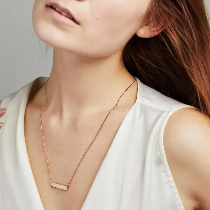 Bar Necklace With Crystal Accent Silver Women Alex And Ani Graduation
