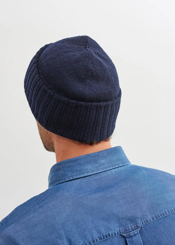 Barbaresque Heavy Stitch Wool Stocking Cap Navy Men Saint James