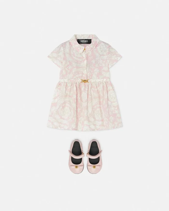 Barocco Baby Shirt Dress Pinkprint Children Versace Clothing