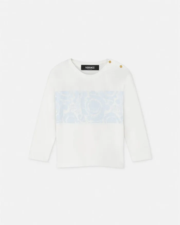 Barocco Baby TShirt White Children Versace Clothing
