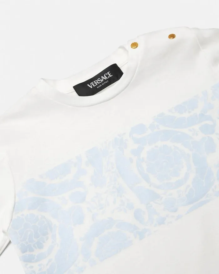 Barocco Baby TShirt White Children Versace Clothing
