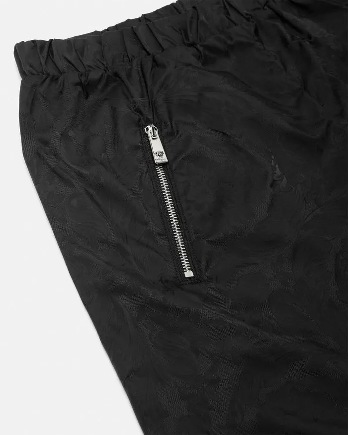 Barocco Jacquard Kids Shorts Black Children Versace Clothing