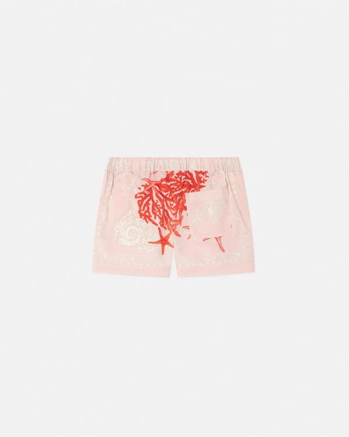 Barocco Sea Kids Shorts Coral Children Versace Clothing