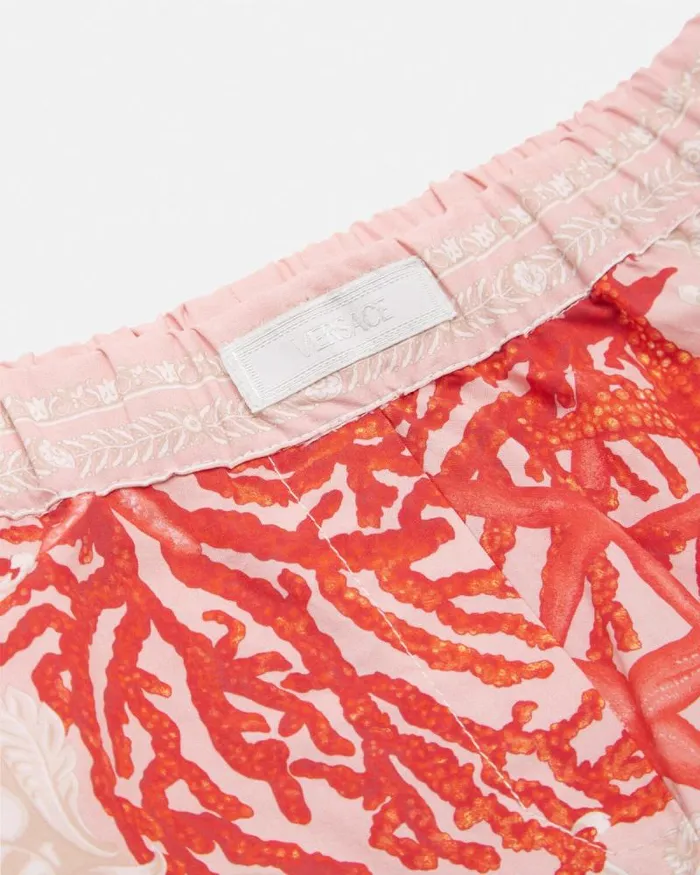 Barocco Sea Kids Shorts Coral Children Versace Clothing