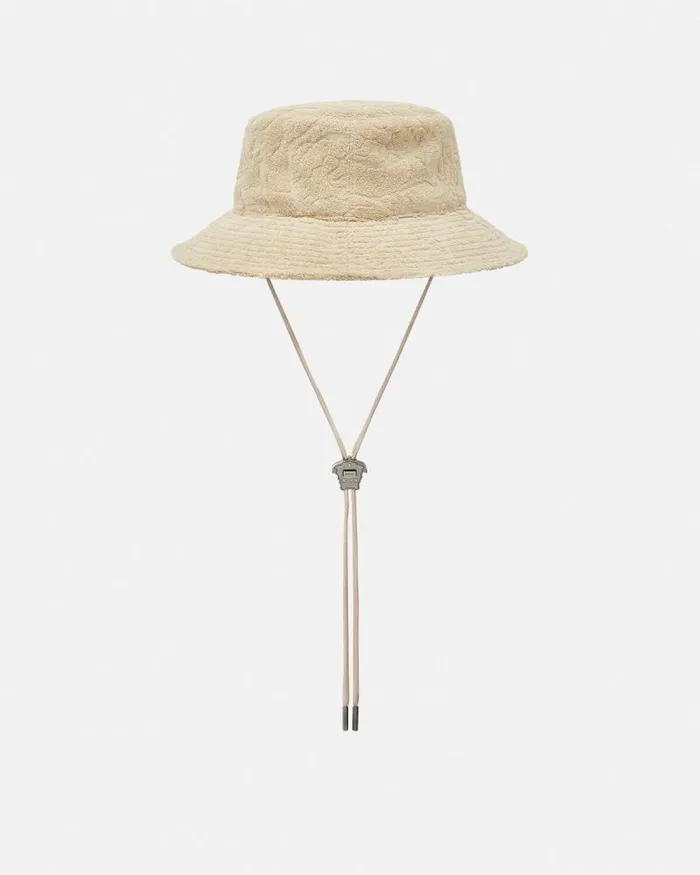 Barocco Towel Bucket Hat Beige WomenMen Versace Hats and Caps