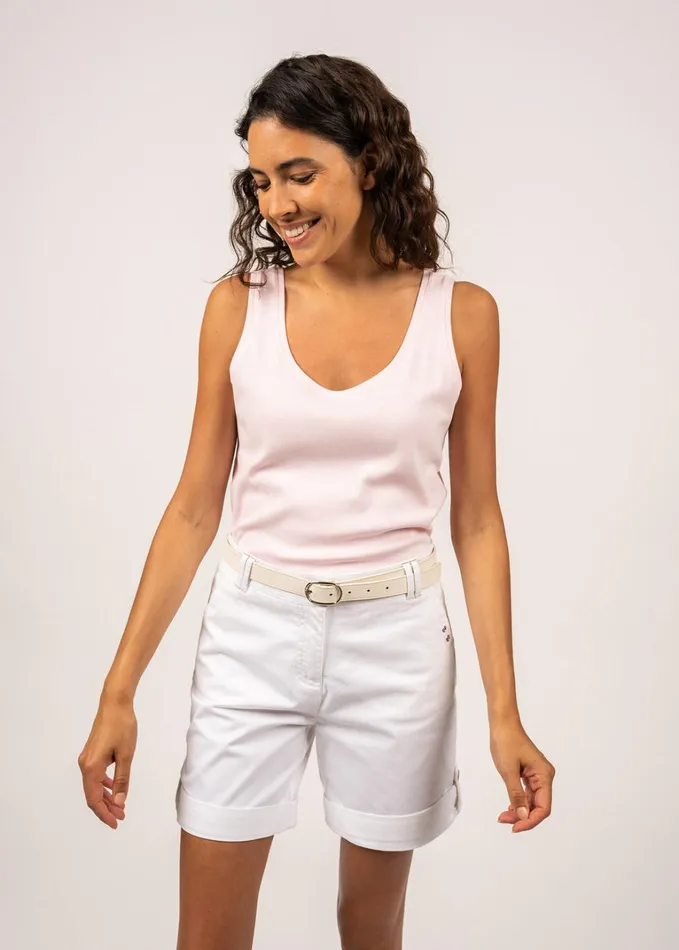 Bastia Iii Cotton Tank Top Slim Fit Palepink Women Saint James TShirts and Tops Bastia Iii Cotton Tank Top Slim Fit Palepink Women Saint James TShirts and Tops