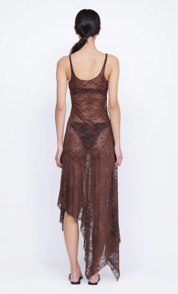 Bec Bridge ADONIA ASYM MIDI DRESS 8211 CHOCOLATE Women Midi Dresses