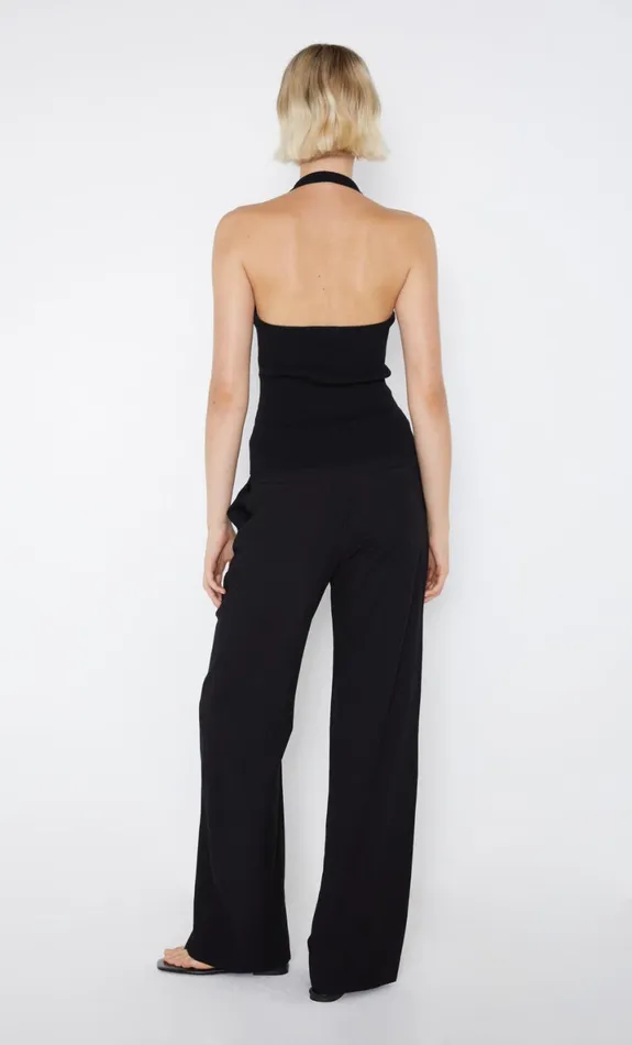 Bec Bridge AMALFI HALTER KNIT TOP 8211 BLACK Women Sleeveless