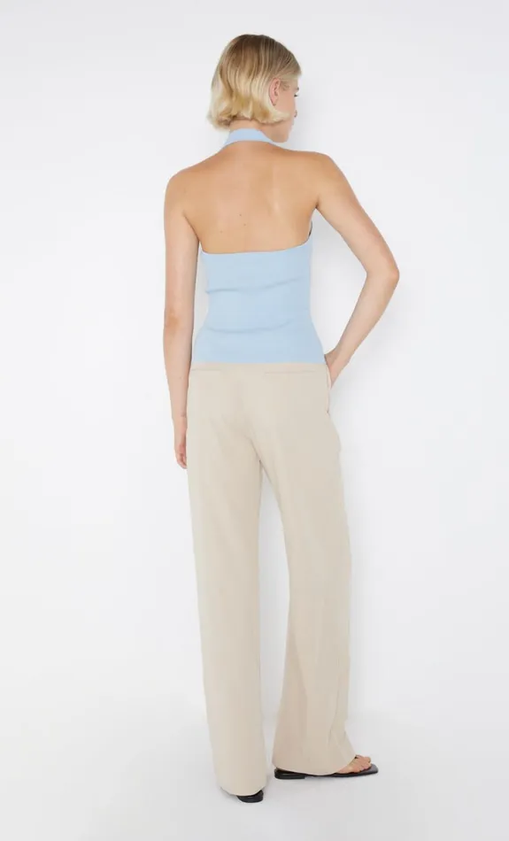 Bec Bridge AMALFI HALTER KNIT TOP 8211 DOLPHIN BLUE Women Sleeveless