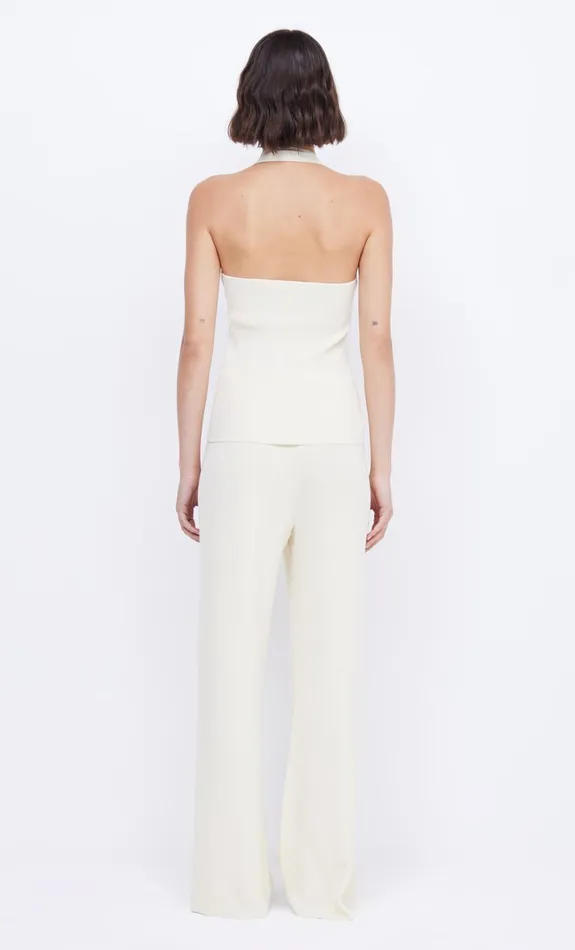 Bec Bridge AMALFI HALTER KNIT TOP 8211 IVORY Women Sleeveless