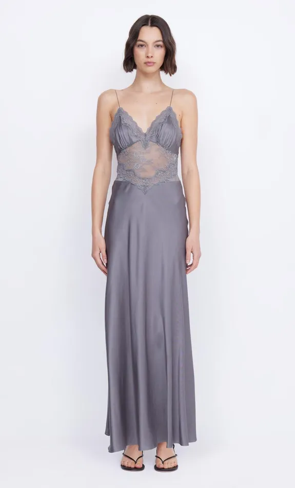 Bec Bridge AMORAS MAXI DRESS 8211 GREY Women Prom Dresses