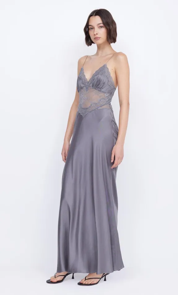 Bec Bridge AMORAS MAXI DRESS 8211 GREY Women Prom Dresses