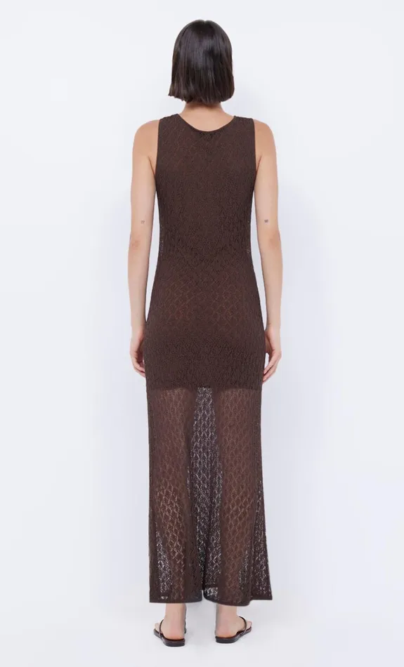 Bec Bridge AURORA KEYHOLE DRESS 8211 CHOC Women Maxi Dresses
