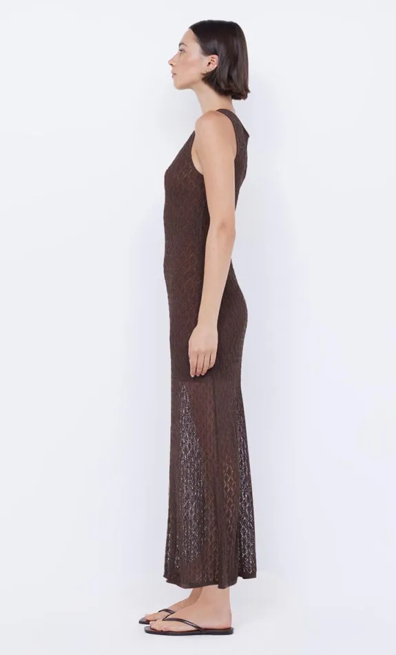 Bec Bridge AURORA KEYHOLE DRESS 8211 CHOC Women Maxi Dresses
