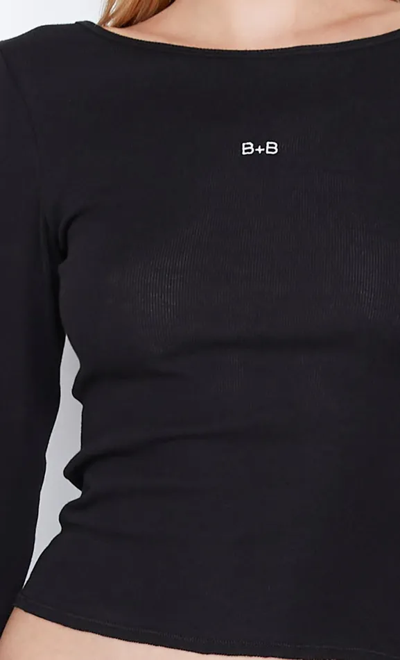 Bec Bridge BB LONG SLEEVE TOP 8211 BLACK Women Long Sleeve
