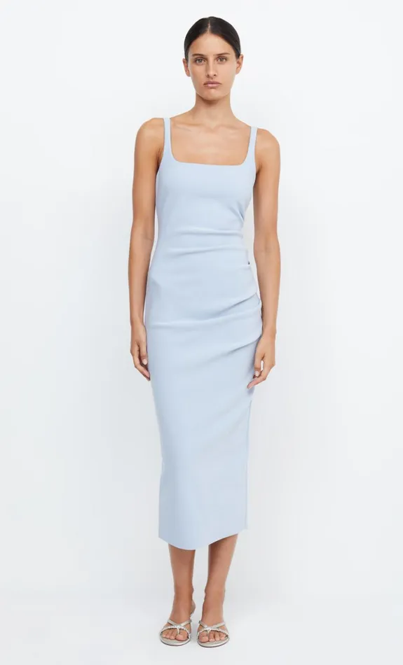 Bec Bridge BE MINE SQUARE NECK DRESS 8211 DUSTY BLUE Women Bridesmaid Dresses