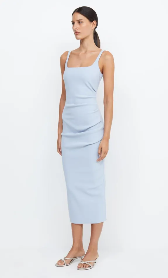 Bec Bridge BE MINE SQUARE NECK DRESS 8211 DUSTY BLUE Women Bridesmaid Dresses