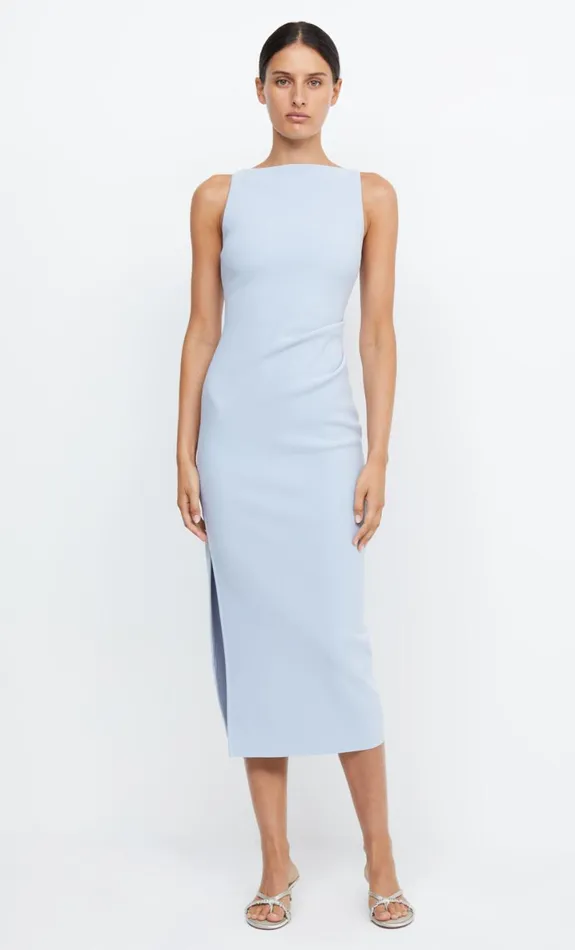Bec Bridge BE MINE TUCK DRESS 8211 DUSTY BLUE Women Bridesmaid Dresses