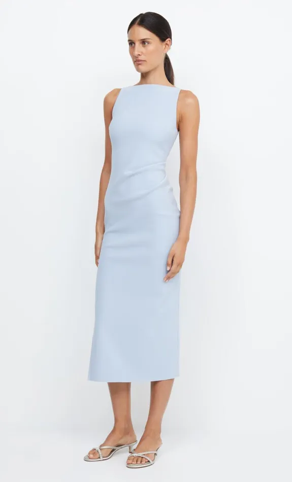 Bec Bridge BE MINE TUCK DRESS 8211 DUSTY BLUE Women Bridesmaid Dresses