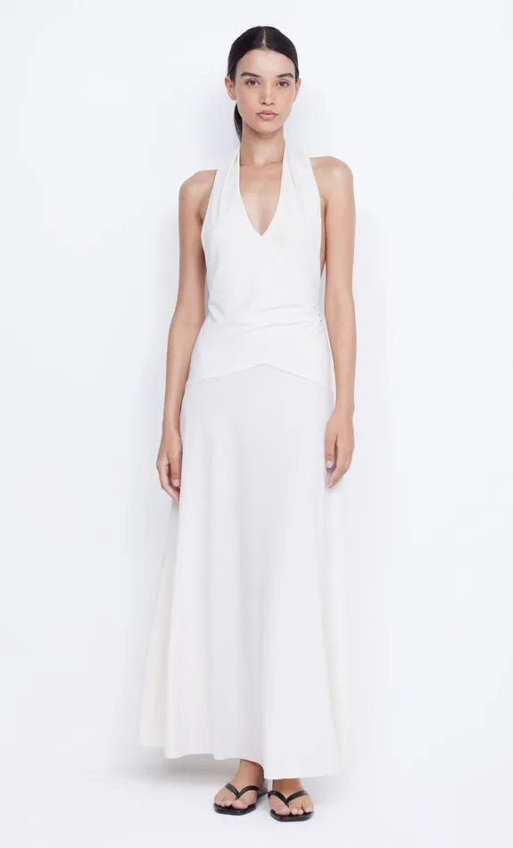 Bec Bridge BLANCHE HALTER MAXI DRESS 8211 IVORY Women Maxi Dresses