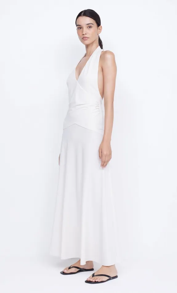 Bec Bridge BLANCHE HALTER MAXI DRESS 8211 IVORY Women Maxi Dresses
