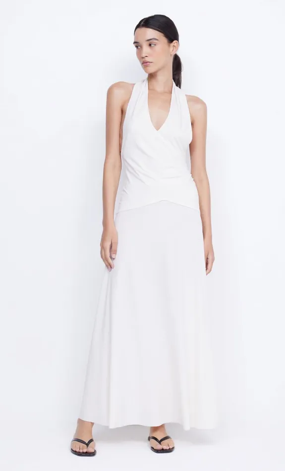 Bec Bridge BLANCHE HALTER MAXI DRESS 8211 IVORY Women Maxi Dresses