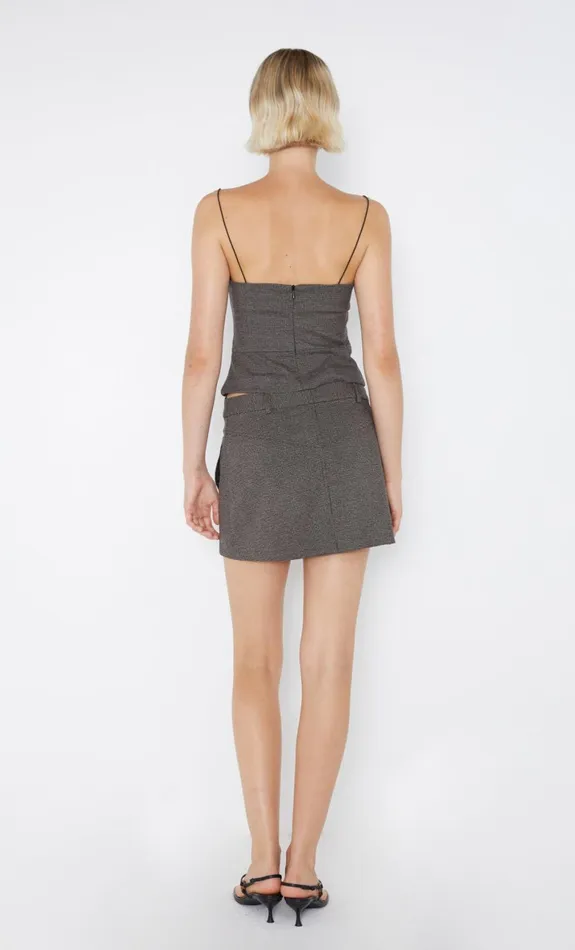 Bec Bridge BORDEAUX MINI SKIRT 8211 CHECK SANDBLACK Women Skirts