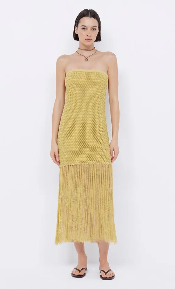 Bec Bridge CALISTA STRAPLESS DRESS 8211 CITRUS Women Midi Dresses