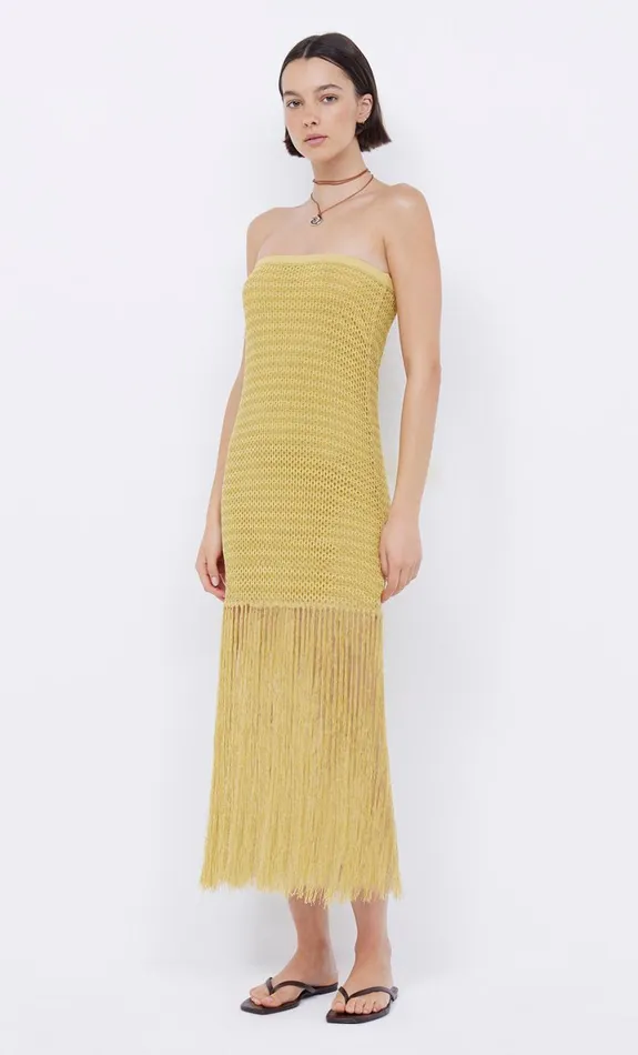 Bec Bridge CALISTA STRAPLESS DRESS 8211 CITRUS Women Midi Dresses