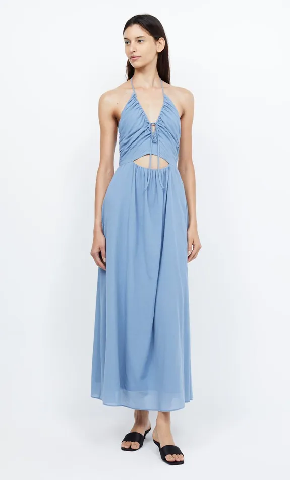 Bec Bridge CALYPSO HALTER MAXI DRESS 8211 MERIDIAN BLUE Women Maxi Dresses