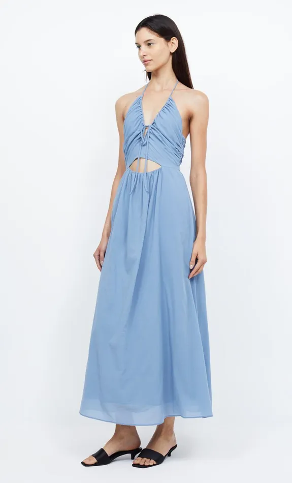 Bec Bridge CALYPSO HALTER MAXI DRESS 8211 MERIDIAN BLUE Women Maxi Dresses