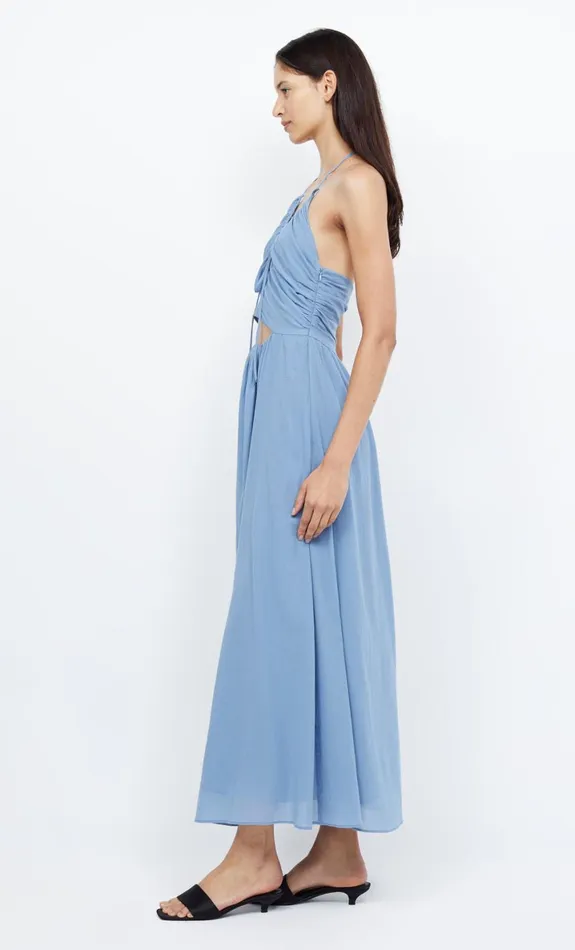 Bec Bridge CALYPSO HALTER MAXI DRESS 8211 MERIDIAN BLUE Women Maxi Dresses