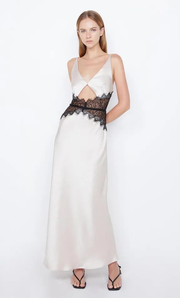 Bec Bridge CAMILLE MAXI DRESS 8211 SANDBLACK Women Prom Dresses