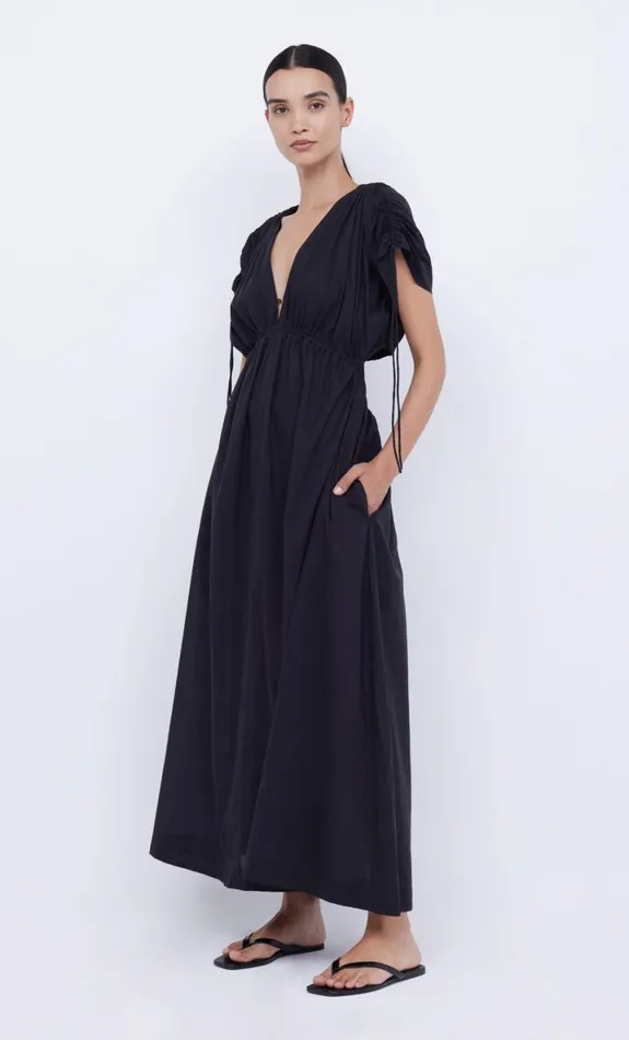 Bec Bridge CAPRI V MAXI DRESS 8211 BLACK Women Maxi Dresses