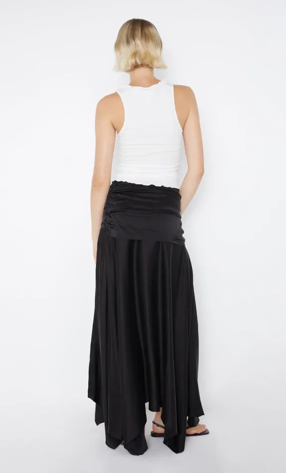 Bec Bridge CHANTILLY SILK RUCHED SKIRT 8211 BLACK Women Skirts